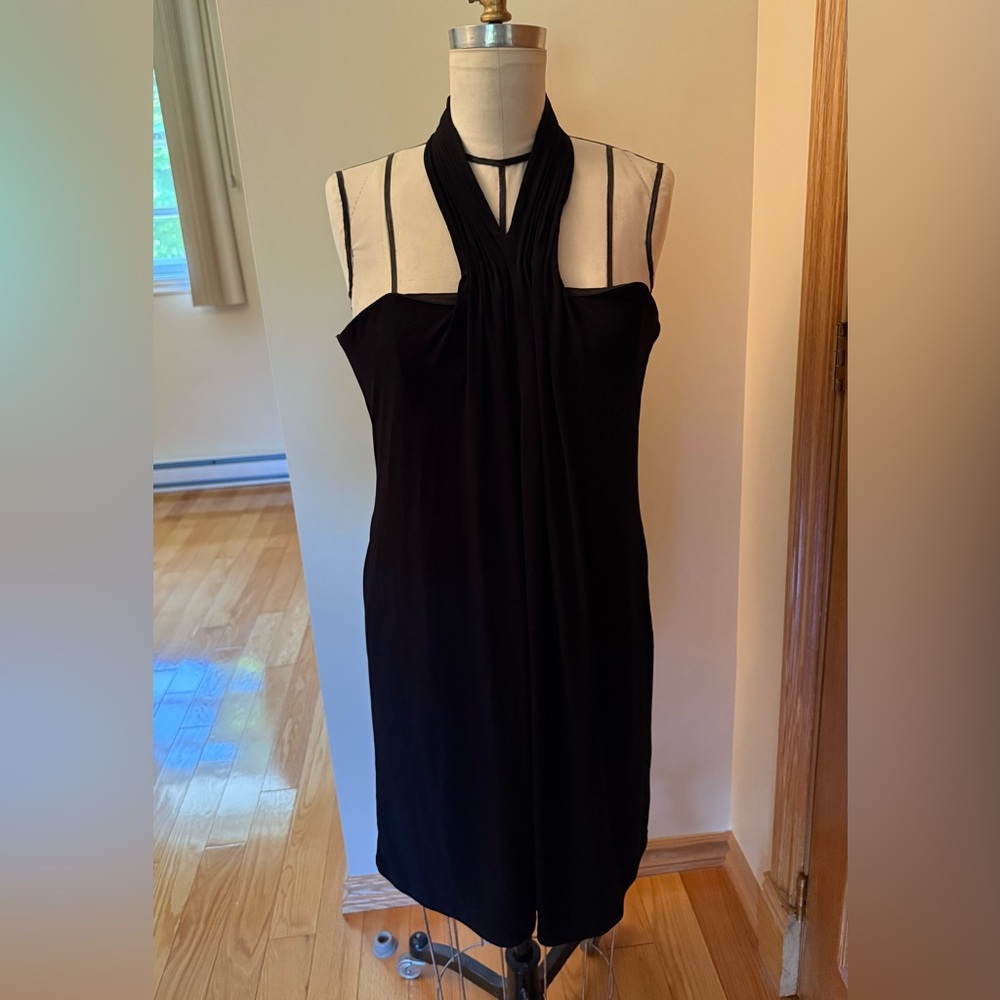 Le Château Black Halter Cocktail Dress Size Large